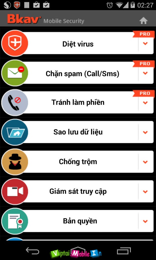 Bkav Mobile Security for Android 3.0.10.40Phần mềm diệt virus miễn phí cho Android