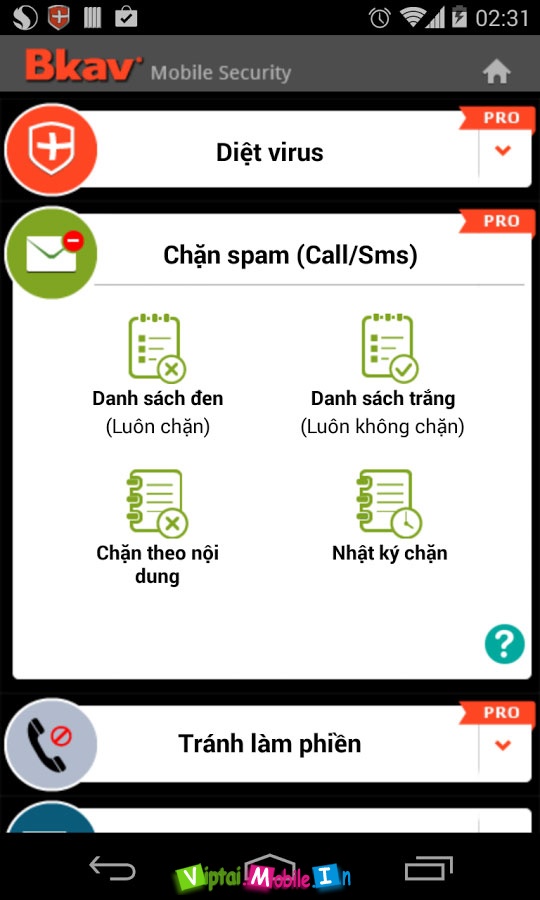 Bkav Mobile Security for Android 3.0.10.40Phần mềm diệt virus miễn phí cho Android